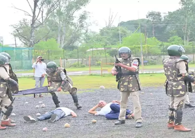 रायसेन पुलिस लाइन में