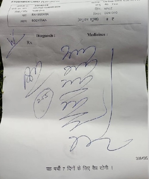 दवा का पर्चा वायरल