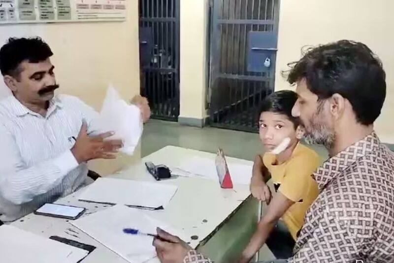 छात्र को मारा