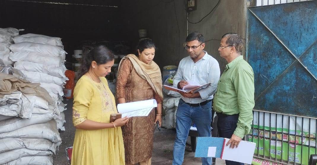 कृषि विभाग का निरीक्षण