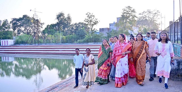 छठ घाट का निरीक्षण