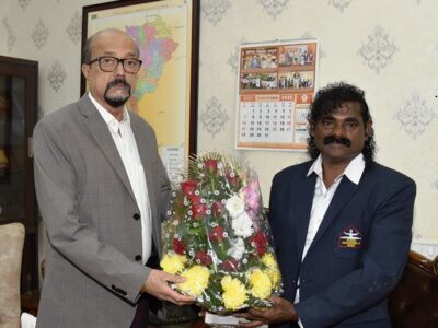 राज्यपाल श्री डेका से वुशु एसोसिएशन के महासचिव ने की भेंट