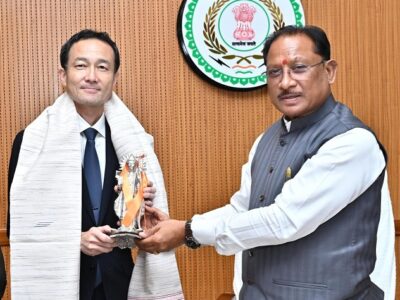 मुख्यमंत्री विष्णु देव साय से आबे नोरिआकि की सौजन्य भेंट