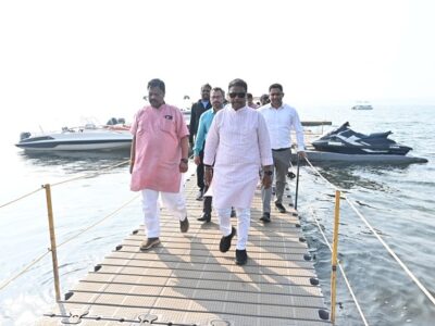वनमंत्री श्री केदार कश्यप ने ठेमली आईलैंड का किया निरीक्षण