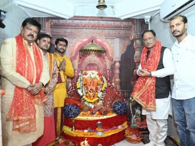 मुख्यमंत्री श्री विष्णुदेव साय ने चंदखुरी में माता कौशल्या एवं भगवान श्रीराम के किए दर्शन