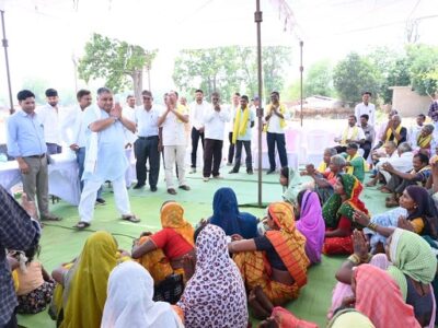 जनदर्शन में मंत्री राजेश अग्रवाल ने सुनी ग्रामीणों की समस्याएं, निराकर  निर्देश