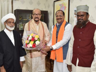 राज्यपाल डेका से छत्तीसगढ़ राज्य हज कमेटी के अध्यक्ष ने की सौजन्य भेंट