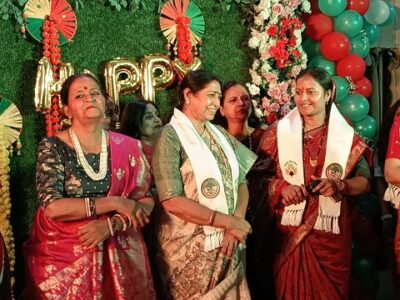 तीज के रंग में रंगा रायपुर प्रेस क्लब, श्रीमती लक्ष्मी राजवाड़े ने रैंप वॉक कर बढ़ाया