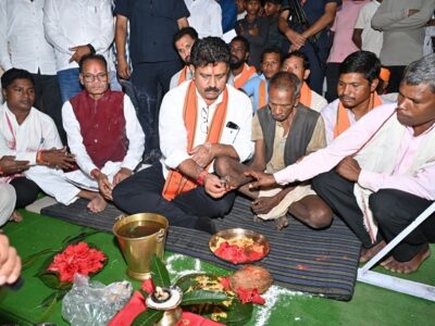 उप मुख्यमंत्री श्री विजय शर्मा ने मुड़घुसरी में 1.48 करोड़ रुपए के तीन सड़क का किया भूमिपूजन